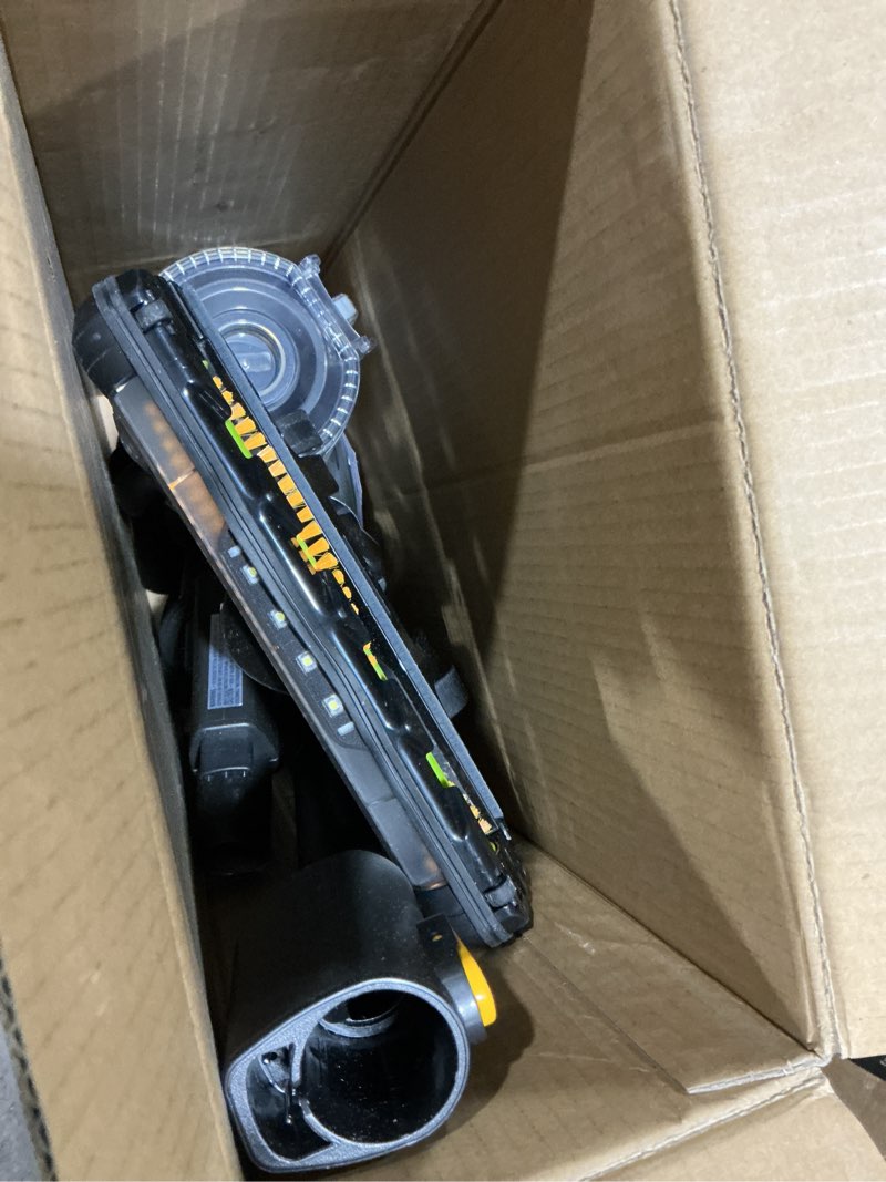 Condition photo showing As Is for eureka rapidclean pro cordless vacuum cleaner for hard floors, lightweight stick vacuum led headlights, convenient stick and handheld vac, green, nec285gr green nec285gr