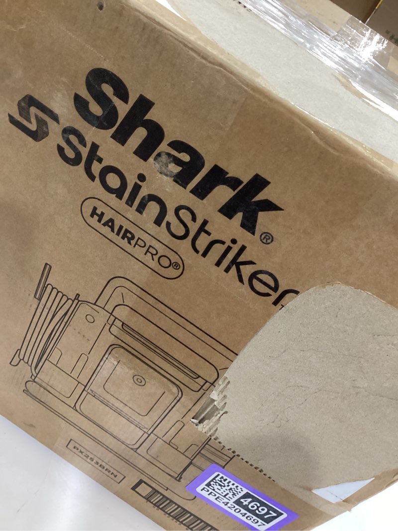 Condition photo showing Good Condition for shark stainstriker hairpro portable carpet, upholstery & area rug cleaner, self-cleaning, stain, hair & odor remover, perfect for pets & car interiors, 3 tools & pet cleaning solution, teal, px253brn