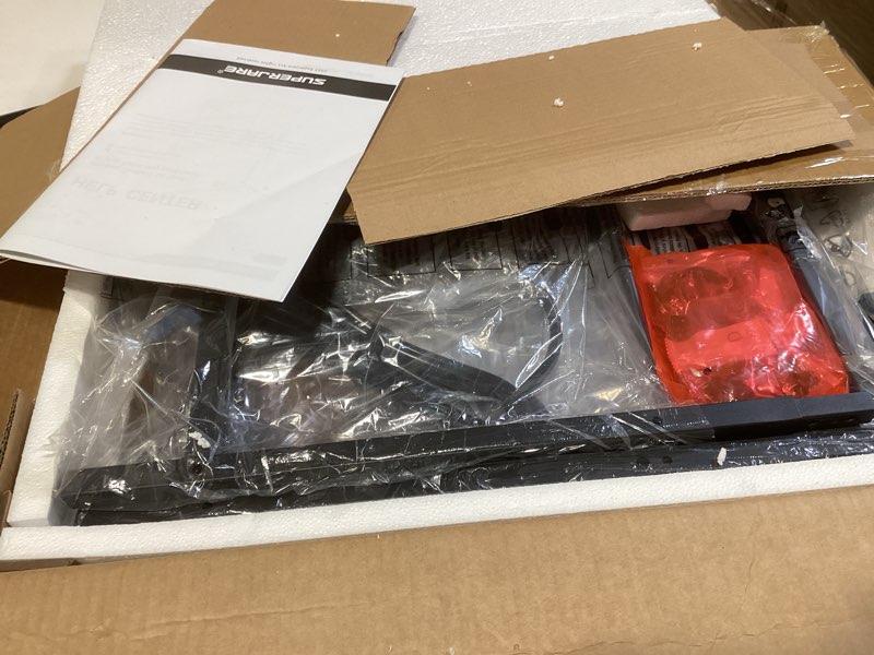 Condition photo showing Good Condition for superjare kitchen bakers rack with power outlet, coffee bar table 4 tiers, kitchen microwave stand with 6 s-shaped hooks, storage shelf rack for spices, pots and pans - rustic brown 23.6 inch rustic brown