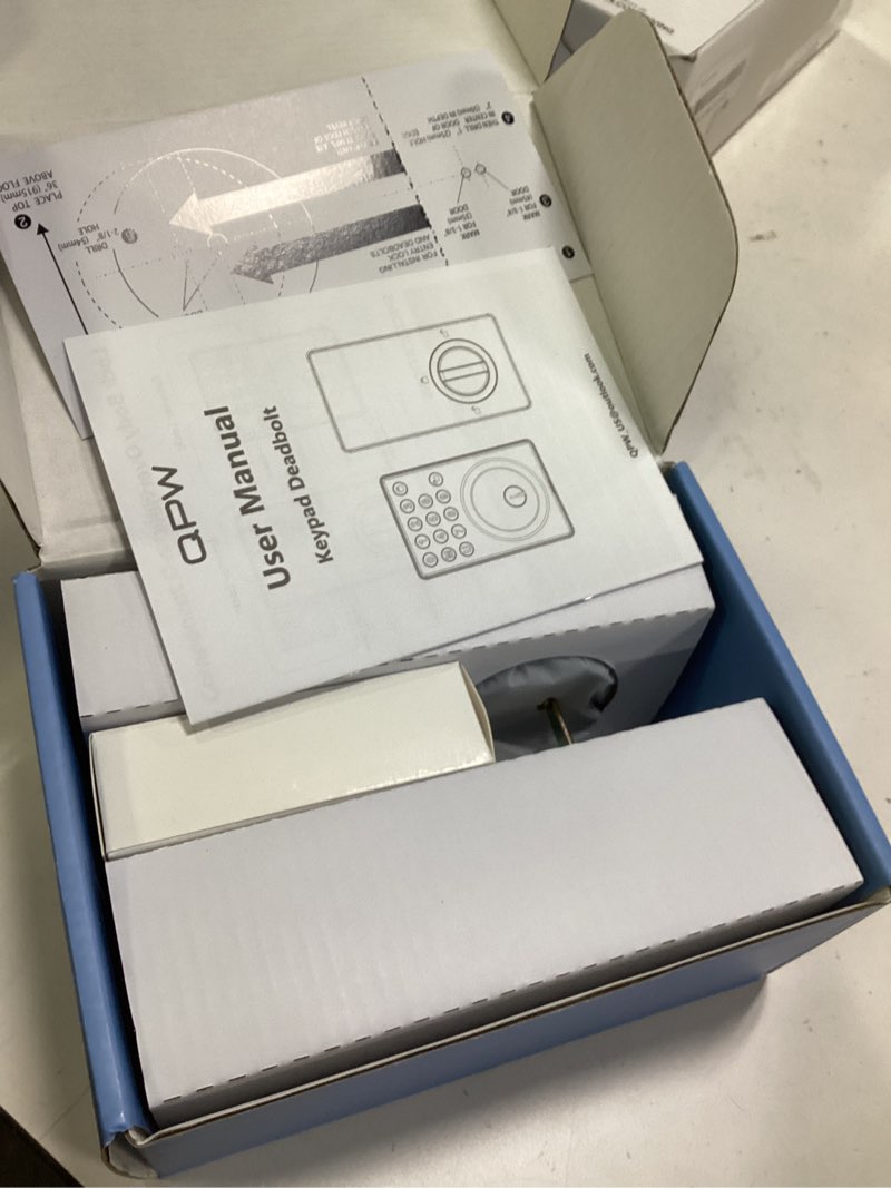 Condition photo showing New/Like New for Keyless Entry Front Door Lock Keypad Deadbolt Matte Black with Latest One-Touch Simplified Program and Advanced Security Auto Lock Easy Installation 2 Spare Key