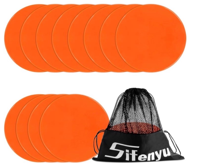 Aryjmz Spot Markers Rubber Floor Dots 9inch Non Slip Agility Dots Flat Cones for Kids Sports Soccer 