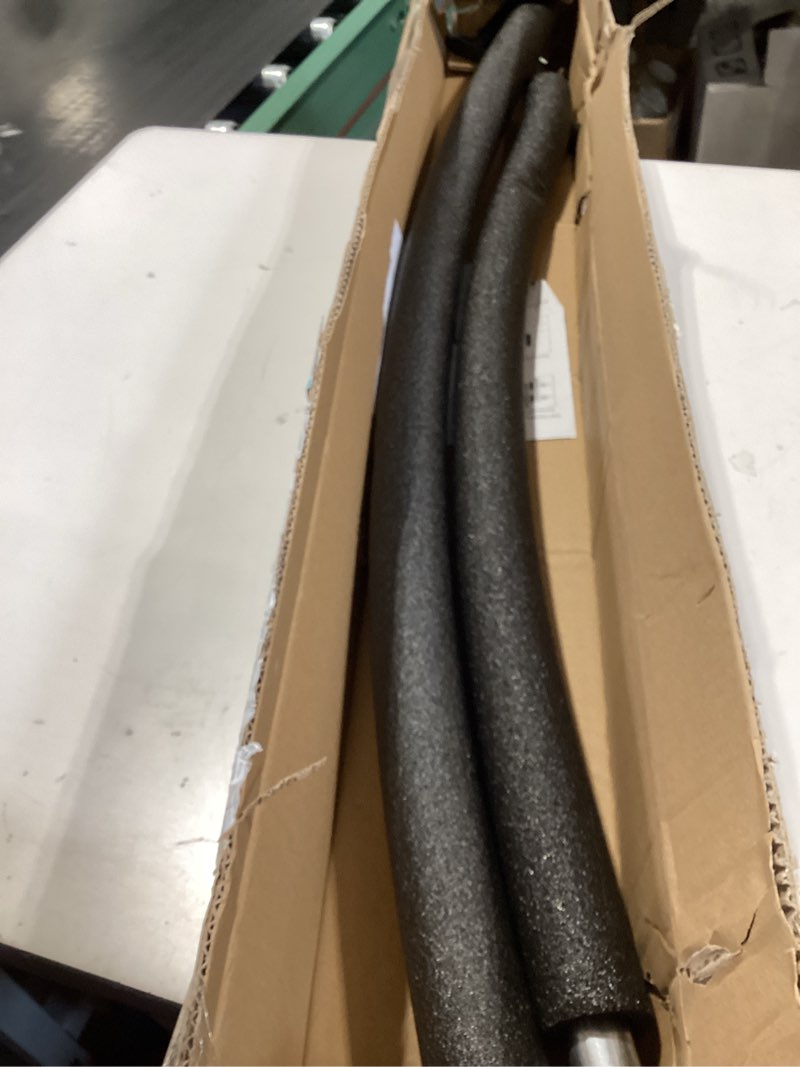 Condition photo showing Good Condition for 1pcs trampoline curved pole, universal trampoline replacement enclosure pole to fit 8-16ft curved pole trampoline frame, includes foam sleeve and hardware with 2 installation options