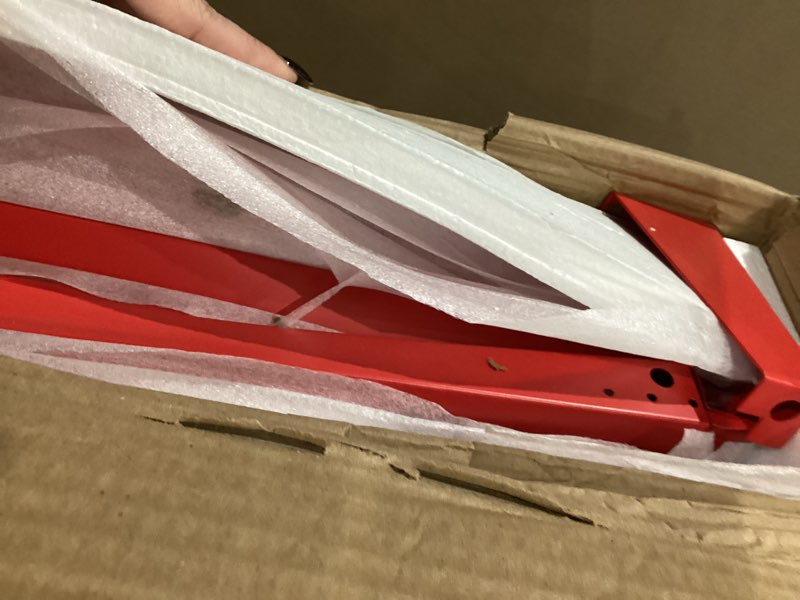 Condition photo showing Good Condition for MIOCASA Metal Cabinet Home Office Storage Cabinets with Doors and Shelves Lockable File Cabinet Organizer Coat Lockers for Kids Red