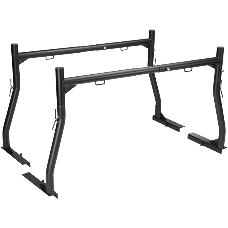 VEVOR - Truck Rack, 46-71inch Extendable Truck Ladder Rack, 800 lbs Capacity Steel Ladder Rack - Black