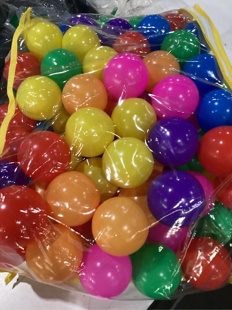 Condition photo showing Good Condition for hovenlay ball pit balls phthalate free bpa free crush proof plastic - 7 bright colors in reusable play toys for kids with storage bag 100 balls, 7 colors