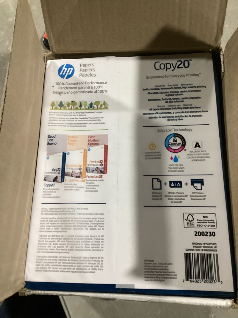 Condition photo showing Good Condition for hp papers | printer paper | 8.5 x 11 paper | copy &print 20 lb | case - 1,500 sheets | 92 bright | fsc certified | 200090c 3 pack | 1500 sheets standard size (8.5x11)