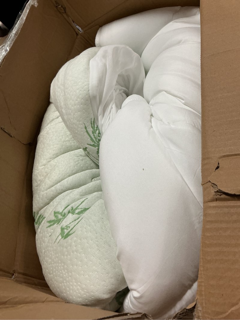 Condition photo showing Good Condition for Ultra Soft Queen Size Mattress Topper - Viscose Made from Bamboo Pillow Top Mattress Pad for Back Pain Relief - Naturally Cooling for Hot Sleepers, Green Green Queen