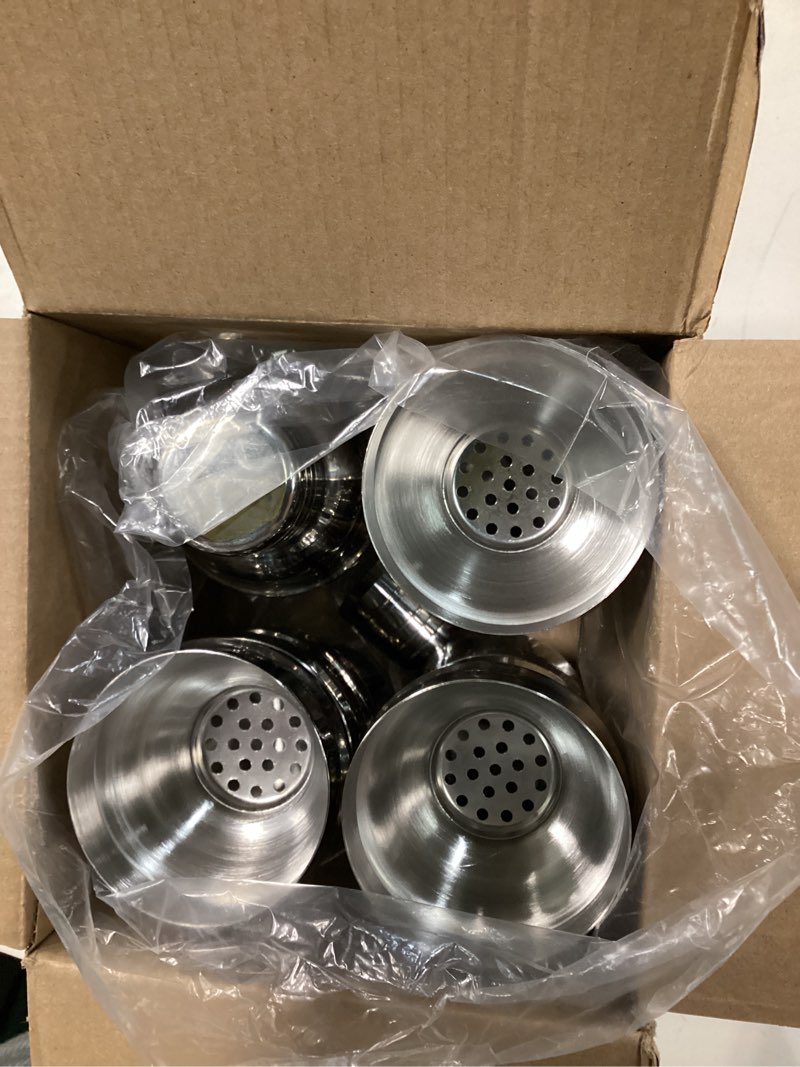 Condition photo showing New/Like New for nitial 6 pcs bar cocktail shaker professional stainless steel martini drink mixer with built-in strainer for bartending no leaks boston shaker for bar party drink mixing tool(8 oz,silver) silver 8 oz