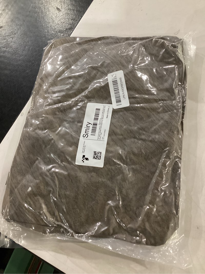 Condition photo showing New/Like New for smiry round picnic tablecloth, waterproof elastic fitted table covers for 45" - 56" tables, wipeable flannel backed vinyl tablecloths for camping, indoor, outdoor, taupe for up to 45"-56" round taupe