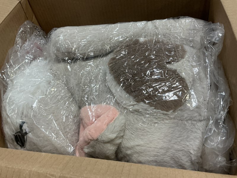 Condition photo showing As Is for giant bunny stuffed animal plush toy,large realistic rabbit jumbo big size soft toys,cute huge plushy fluffy fat plushie,gifts for kid