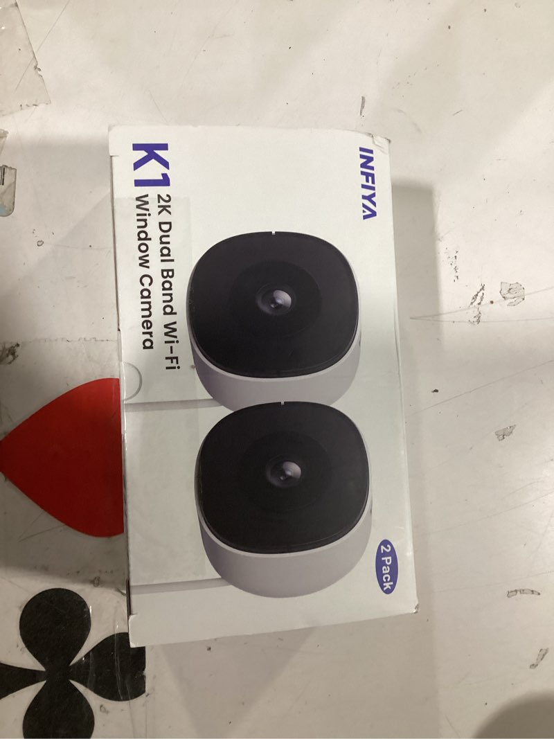 Condition photo showing Good Condition for INFIYA 2K No Drill Window Camera-2 Pack 2.4Ghz & 5Ghz WiFi Dome Cameras for Home Security for Indoor