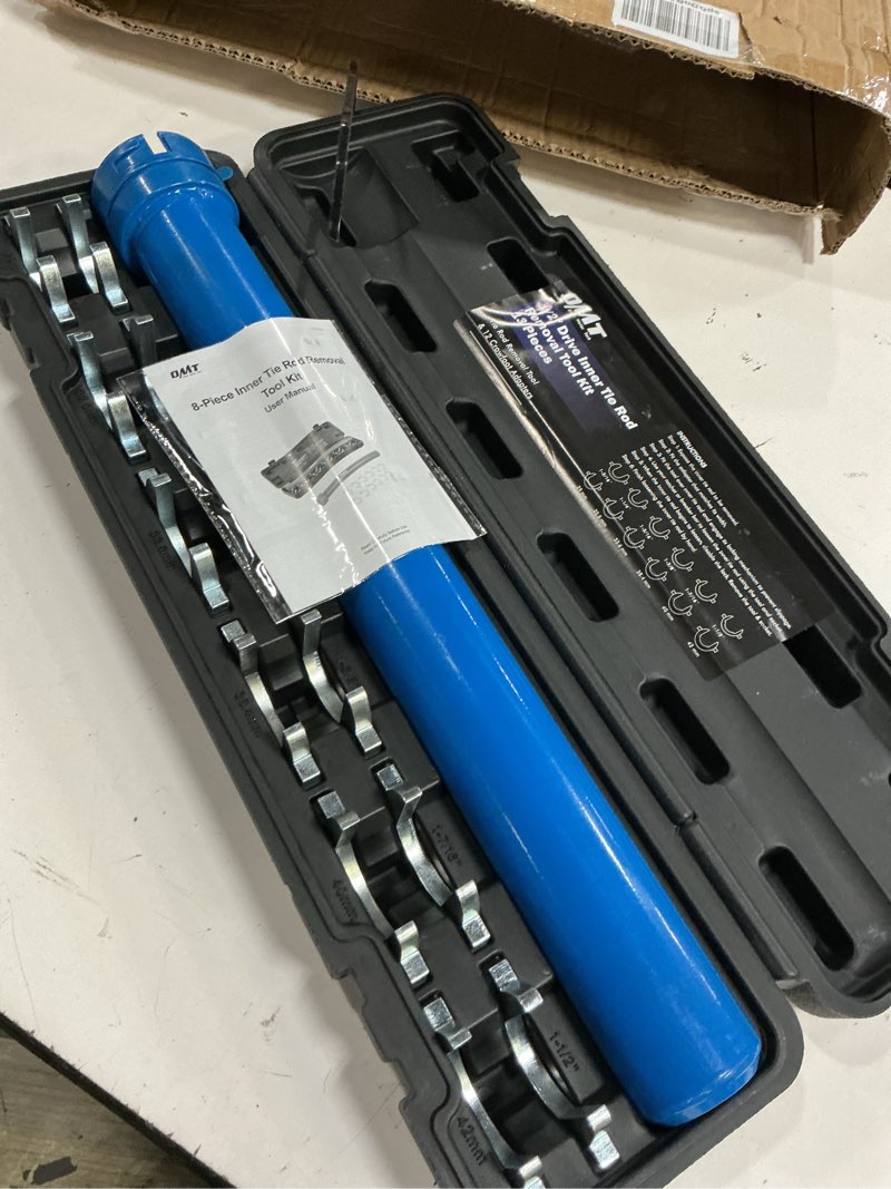 Condition photo showing Good Condition for orion motor tech inner tie rod removal tool kit, inner tie rod tool for tie rod removal and installation, master inner tie rod tool set with 12 crowfoot adapters 1/2 inch drive tube blue