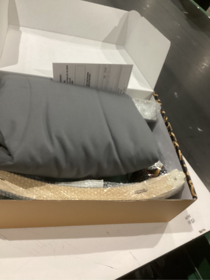 Condition photo showing Good Condition for Blissful Diary Baby Play Gym & Activity Mat, 5 Developmental Zones Wooden Tummy Time Mat with 5 Detachable Sensory Toys for Motor Skills & Sensory Development, Baby Essentials Shower Gift Gray Round