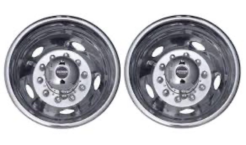 Pacific Dualies 46-3950 19.5" Polished Stainless Steel Wheel Simulator Rear Tag Axle Kit for 2008-20