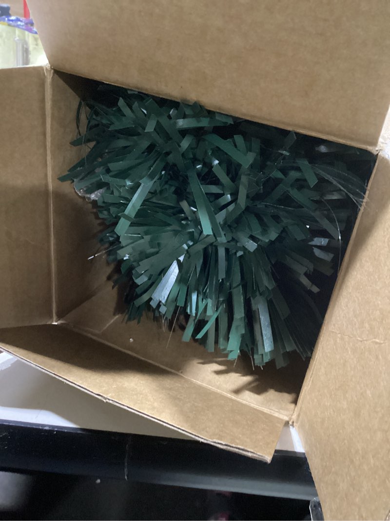 Condition photo showing Good Condition for 3ft Green Fiber Optic Christmas Tree,Pre-Lit Artificial Mini Christmas Tree, Tabletop Small Xmas Tree with Stars Holiday Home Decorations