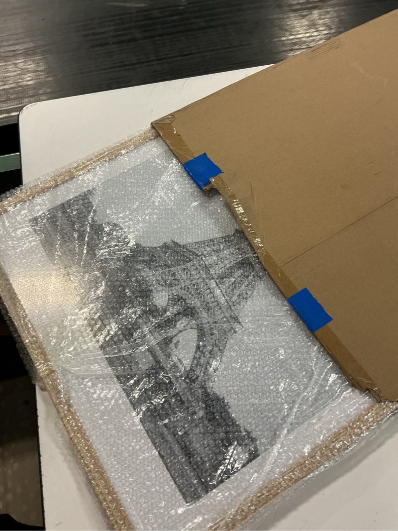 Condition photo showing Good Condition for upsimples 18x24 picture frame, display pictures 16x20 with mat or 18 x 24 without, wall hanging poster frames, natural, 1 pack natural 18x24
