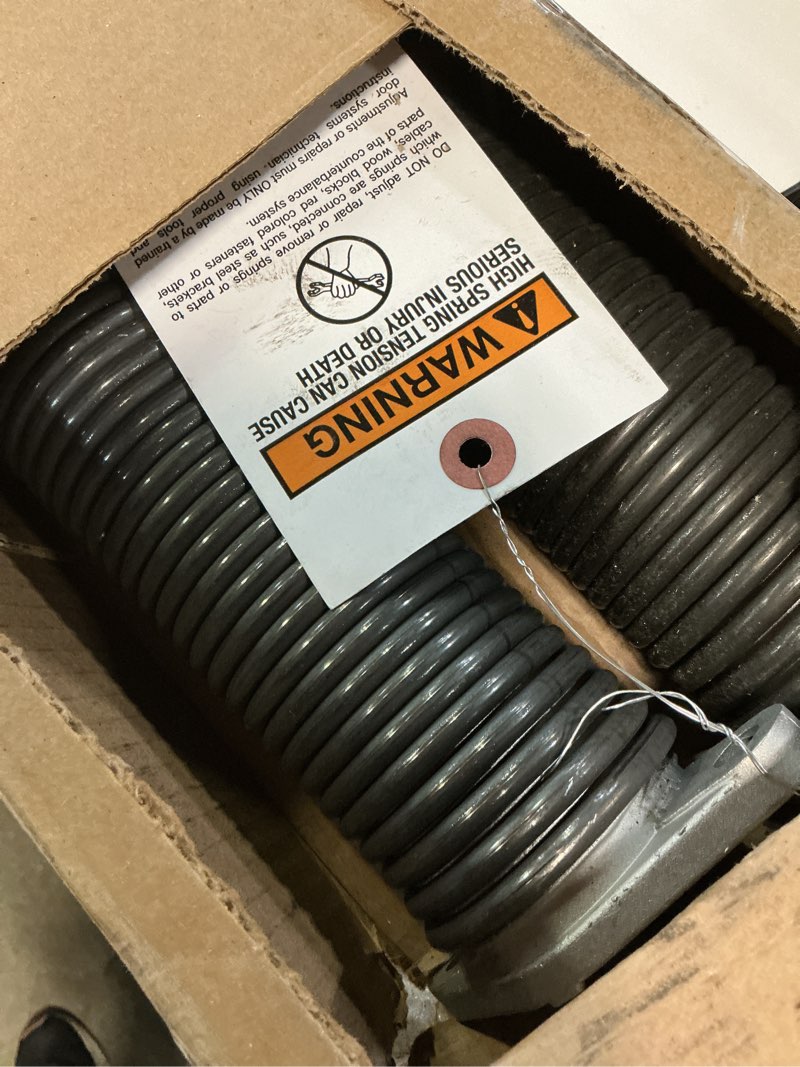 Condition photo showing Good Condition for 0.225 in. wire x 2 in. d x 29 in. l torsion springs in red left and right wound pair for sectional garage doors