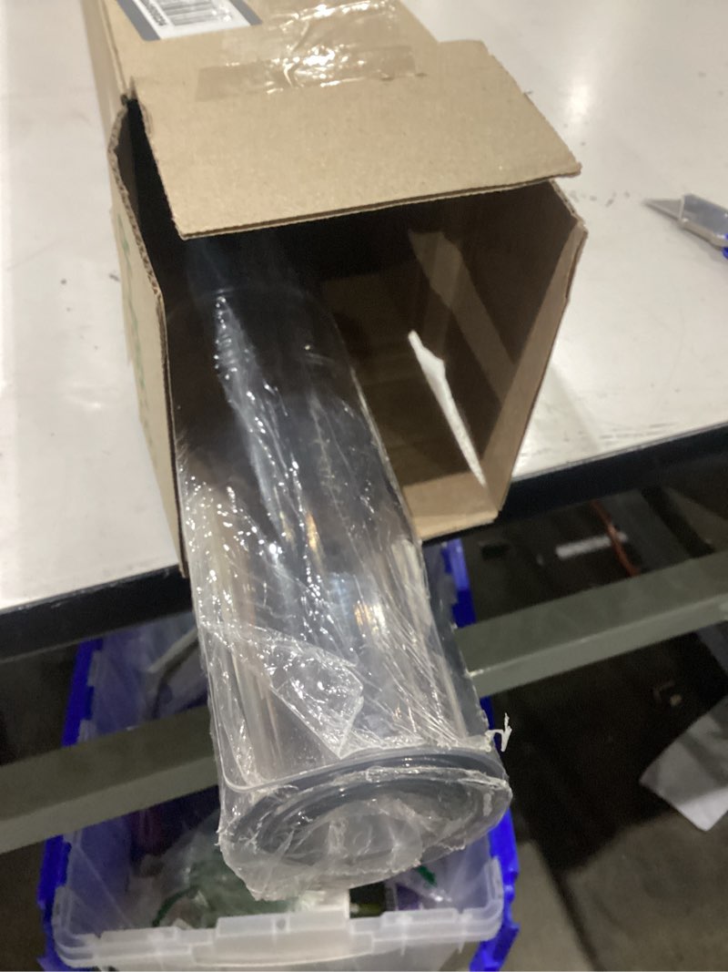 Condition photo showing As Is for ostepdecor 36 x 60 inch clear table cover protector, 2mm thick clear plastic table cover, waterproof dining table protector, pvc vinyl desk mat pad for coffee, dining, dresser & nightstand tops crystal clear 2mm 36" x 60" (rectangular)