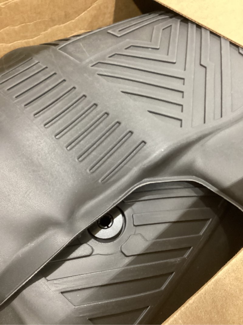 Condition photo showing As Is for Falafa Floor Mats Fit for 2019-2025 Chevy Silverado/GMC Sierra 1500, for 2020-2025 Silverado/GMC Sierra 2500HD/3500HD Crew Cab, All Weather Floor Liners with Rear Under seat Storage Box,1st & 2nd Row 2019-2024 Silverado/GMC Sierra 1st & 2nd Row