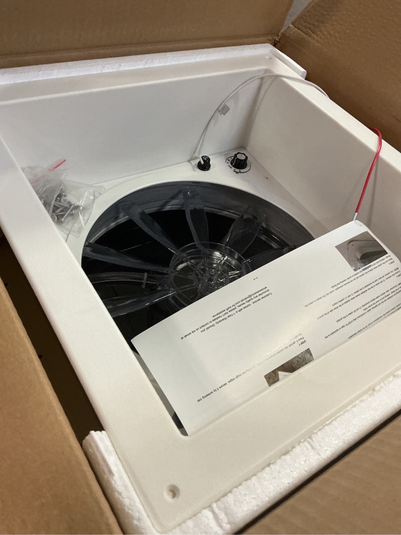 Condition photo showing Good Condition for manual rv roof vent fan with s-mok al_arm and ca-bon dete_ctor, 12v 14" super quiet rv roof fan, 3-speed, reversible manual control with s-mok and ca-bon detector