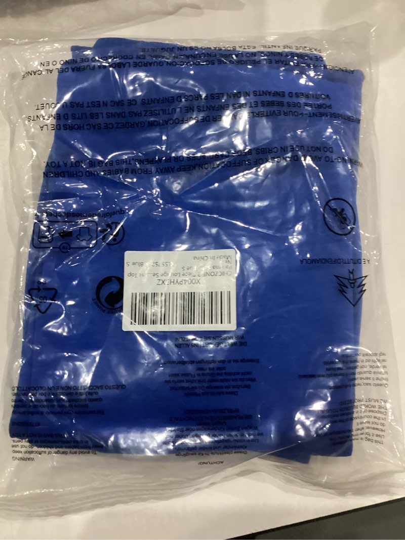 Condition photo showing New/Like New for CHICZONE Two Piece Summer Sets for Women Casual Travel Vacation Outfits Wide Leg Crop Pants Lounge Sets C-blue Medium