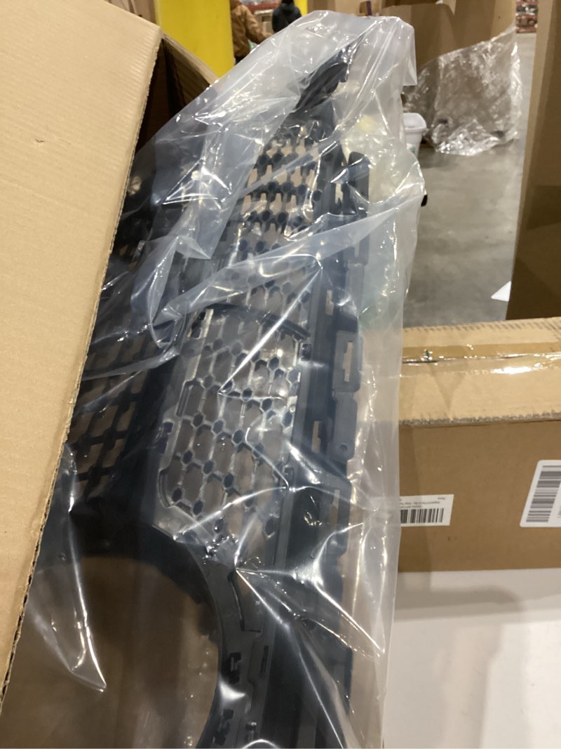 Condition photo showing As Is for Front Grill Grille for 2015-2018 Mercedes Benz W205 C-Class C200 C250 C300 C350 C400 Silver Diamond Front Bumper Grill Direct Fit Replacement ABS Plastic No Modification Required with Camera Hole w205 Chrome Dimond (With Camera Hole)