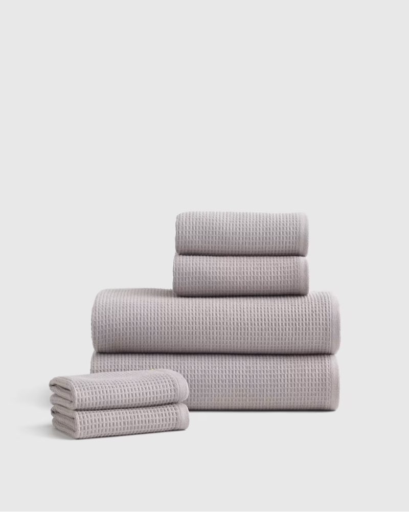 turkish waffle terry bath towel bundle ( 6 pcs ) 