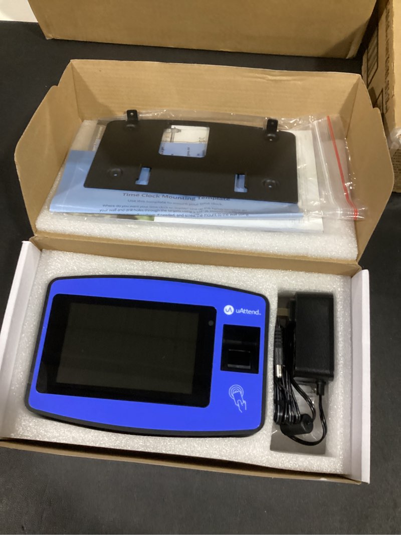 Condition photo showing As Is for uAttend NX2500 Biometric Fingerprint, RFID, PIN Time Clock for Small Business – Cloud-Based Attendance System with Optional Payroll Integration – All-in-One System