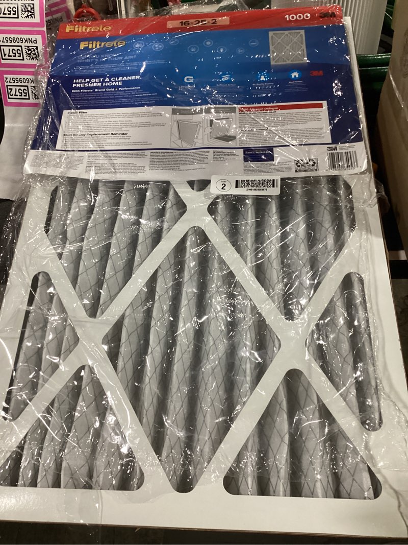 Condition photo showing Good Condition for filtrete 16-in w x 25-in l x 2-in merv 11 1000 mpr allergen defense electrostatic pleated air filter
