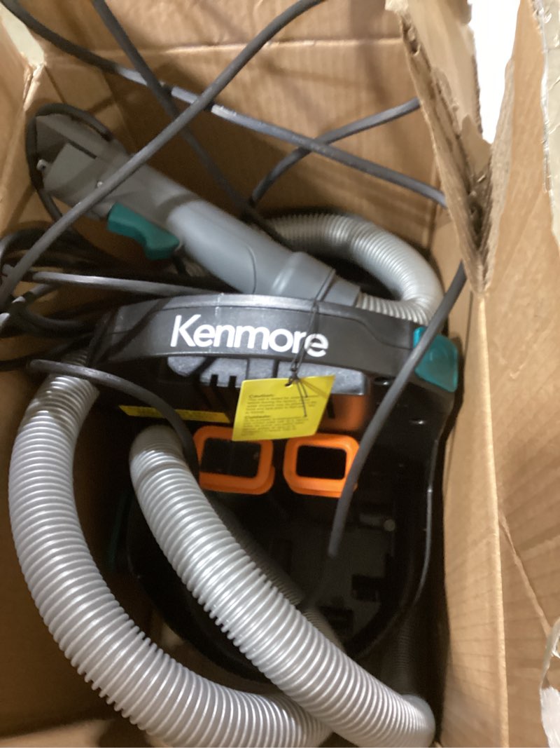 Condition photo showing As Is for Kenmore KW2001 SpotLite Portable Carpet Spot Cleaner & Pet Stain Remover, 17Kpa Powerful Suction with Versatile Tools for Upholstery, Couches, Car and Auto Detailer, Gray incomplete 