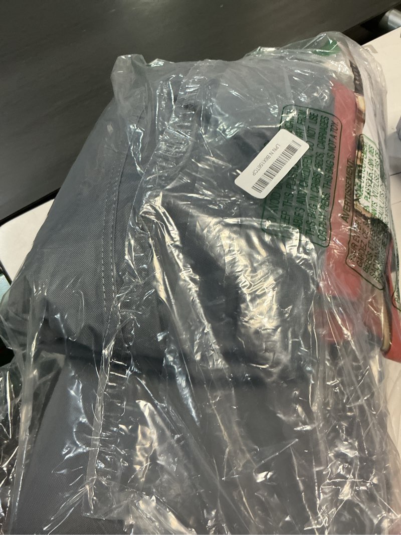 Condition photo showing New/Like New for outdoor chair covers waterproof 600d heavy duty - all weather patio furniture covers for lounge chairs, sofa, cushions with adjustable straps & windproof design (2 pack red/grey,medium? grey & red-2pcs 31.5\"w x 33.5\"d x 36\"h