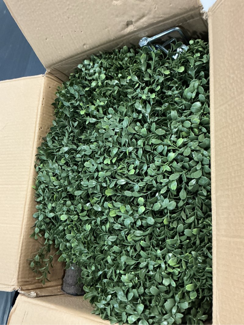 Condition photo showing New/Like New for boxwood topiary bush – artificial shrubs for outdoors, artificial boxwood topiary ball tree, uv resistant evergreen for front porch, garden, yard & balcony decor