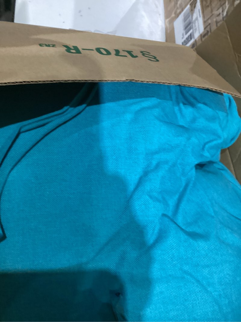 Condition photo showing Good Condition for Sundale Outdoor Olefin Deep Seat Cushion, Patio Chair Cushion and Pillow, Water-Resistant Sectional Sofa Pad with Straps Teal, 24 x 24 x 4 Inches Teal 1 Pack - 24 x 24 x 4 Inch