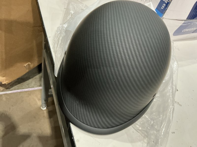 Condition photo showing Good Condition for yesmotor motorcycle helmet half shell hawk style helmets compact lightweight open face for motorcycle street bike cruiser moped- dot approved (carbon fiber, large) carbon fiber large