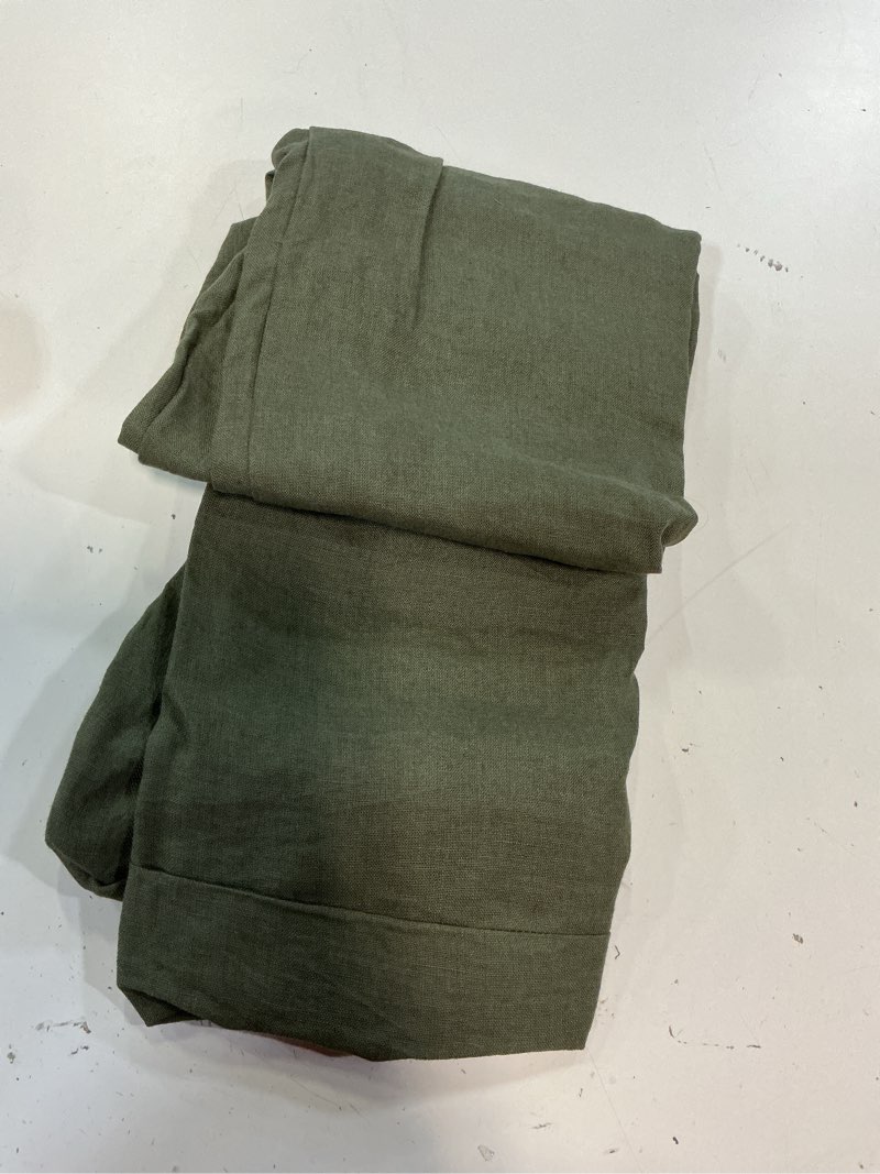 Condition photo showing Good Condition for european linen euro sham, euro, dusty olive