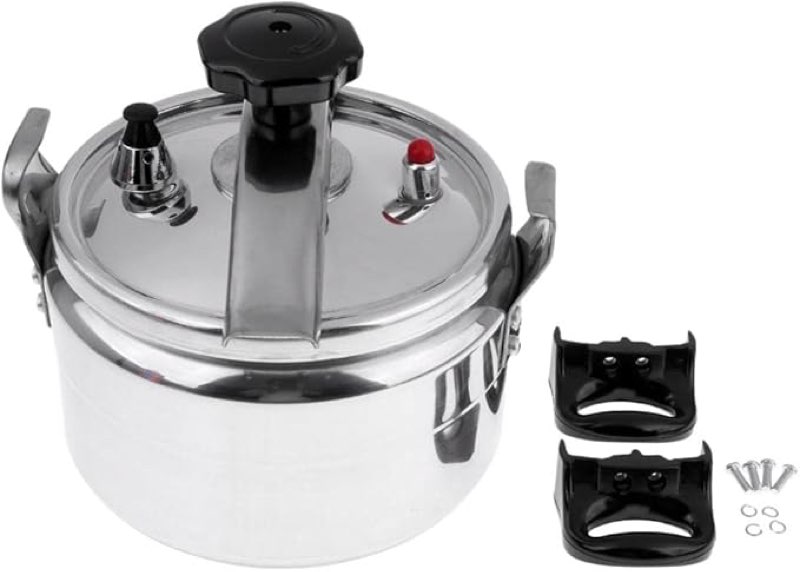 misppro Camping Pressure Cooker 4L Aluminum Hard Anodized for Outdoor High Altitude Cooking