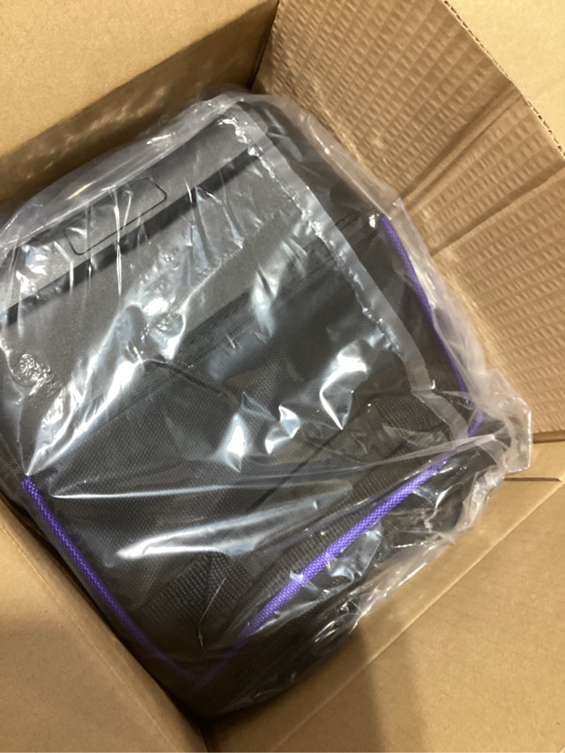 Condition photo showing Good Condition for 2 Ball Bowling Bag with Wheels, Double Bowling Ball Bag 2 Ball Roller w/Separate Compartment for Shoes Up to US Mens Size 16, w/Retractable Handle Extends to 40" & Accessories Pocket Purple