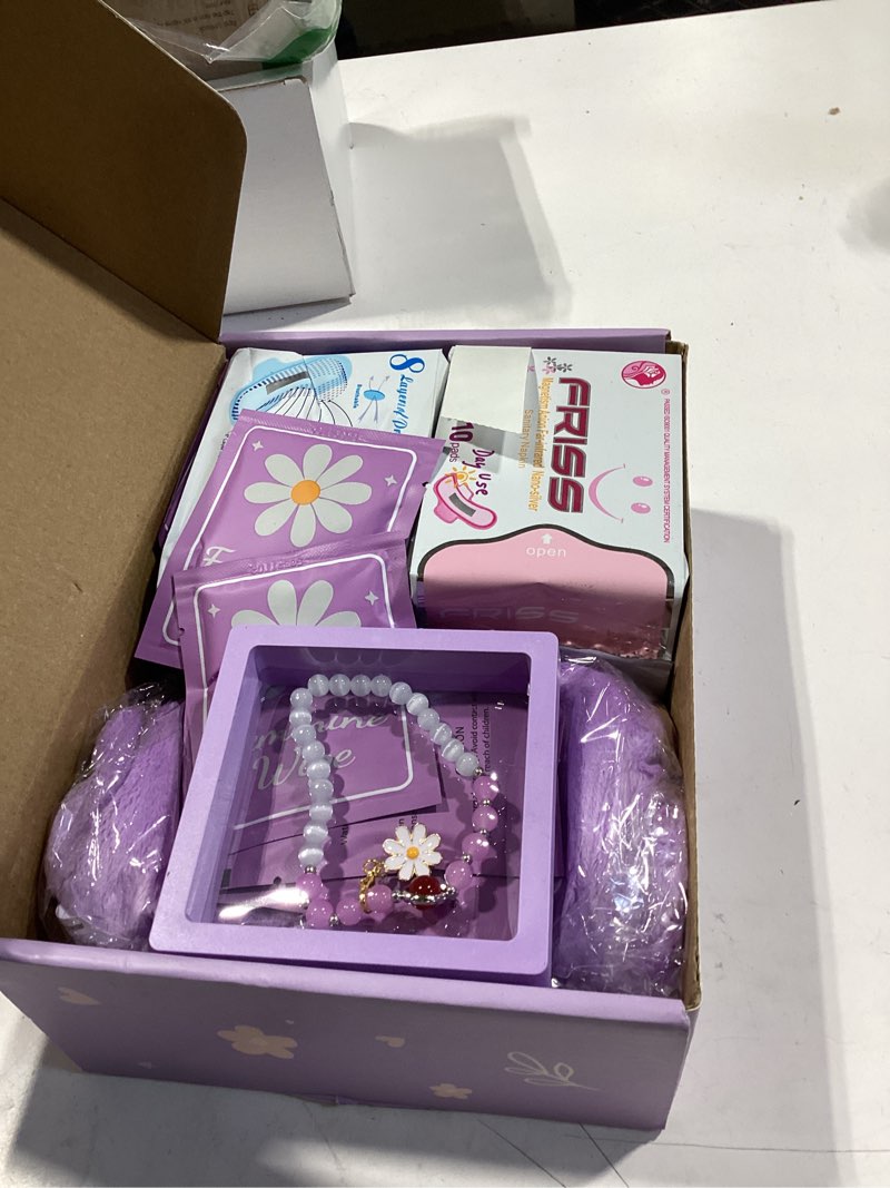 Condition photo showing Good Condition for first period kit for girls 9–12 – tween menstrual starter kits with 8 pc period gift kits for for tween girls gift-ready box (purple)