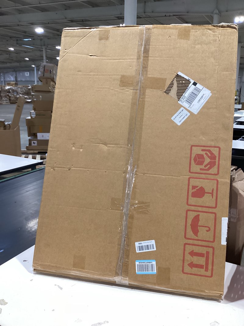 Condition photo showing Good Condition for lawada arched wall mirror with wood window frame, 38x26 vintage rustic arch farmhouse mirror for wall, living room, bedroom, entryway(brown) brown 38"l x 26"w