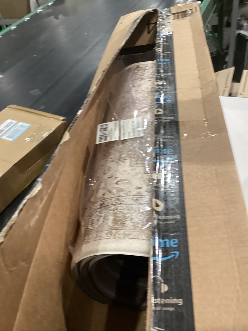 Condition photo showing Good Condition for KIMODE Anti Fatigue Kitchen Mats, Boho Distressed Kitchen Floor Mats 20"x59"+20"x32", Non Slip Waterproof Kitchen Rugs, Padded Comfort Standing Mats for Laundry Office Sink Desk Brown 20" x 59"+20" x 32"--0.47 inches Boho Brown/Multi