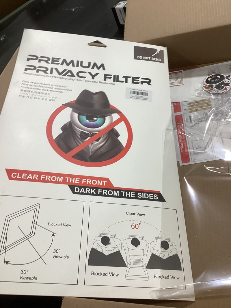 Condition photo showing Good Condition for Computer Privacy Screen Filter for 24 Inch 16:9 Widescreen Monitor, Anti-Spy/Anti Glare Protector Office Accessories - WxH: 20 15/16" x 11 13/16" (532mm x 299mm) (Not for 24" 16:10) 24 inch 16:9 - WxH: 20 15/16" x 11 13/16"