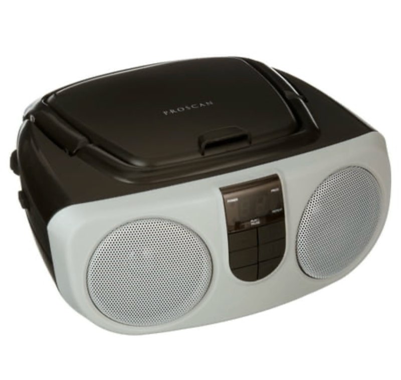 Proscan CD Radio Boombox with Top-Loading CD/CD-R Playback  Silver  PRCD243M grey/ blue/ green/ black/ 