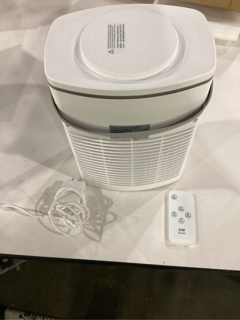 Condition photo showing Good Condition for not tested**** portable air conditioners, ultra-quiet mini ac fan with 2-4-8h timer, remote control, 3 speed & cool mist, 3 ultrasonic nozzles, 7 color light, 1000ml personal evaporative air cooler for office, room