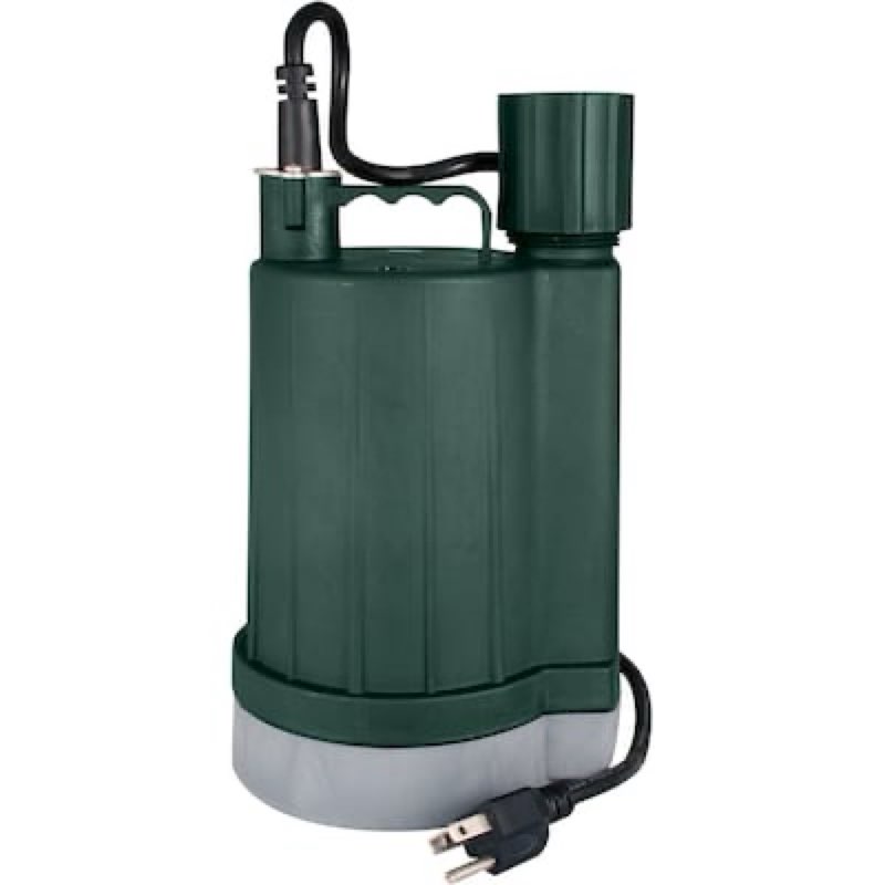 zoeller 1/3-hp 115 -volt 35-gallon thermoplastic submersible utility pump