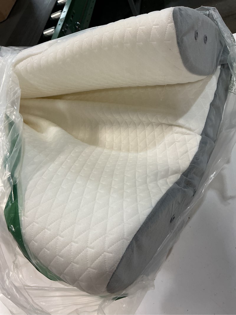 Condition photo showing As Is for 3PCS Wedge Pillow Set for After Surgery, Adjustable 9&12 Inch Bed Wedge Pillow for Sleeping, Incline Pillow Wedge for Headboard, Post Surgery, Acid Reflux, Neck&Back Support, White/Grey White/Grey Adjustable 9&12 Inch + 1 Head Pillow
