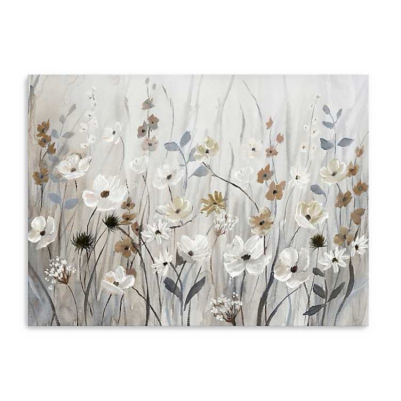 Misty Meadow Field Canvas Art Print unknown size
