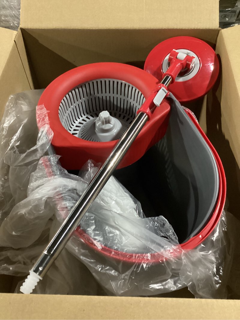 Condition photo showing Good Condition for SIMPLI-MAGIC 79349 Spin Mop Cleaning System with 3 Microfiber Mop Heads, Red/GRAY,Red/Black 2023 Model Red/Black