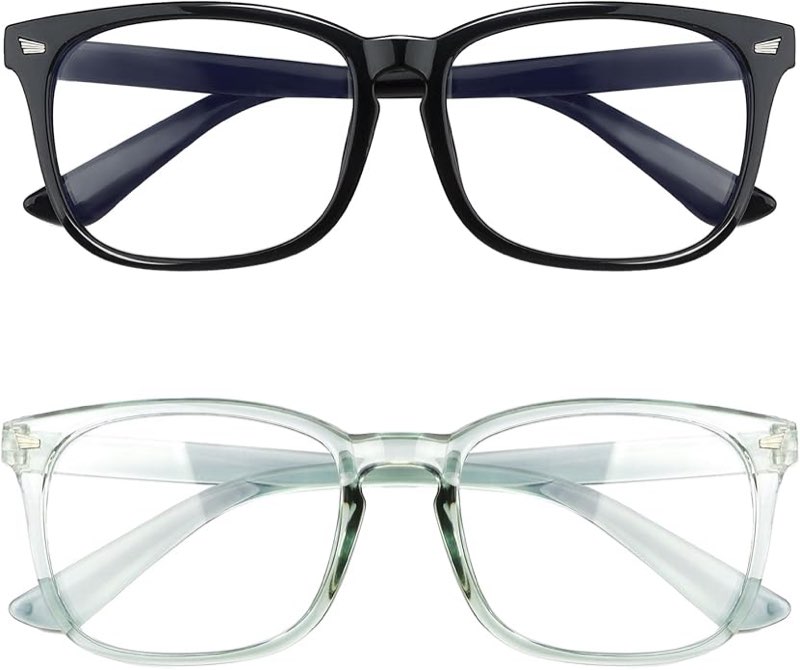 (Similar) Blue Light Blocking Glasses, 2 Pack Blue Light Glasses Men, Blue Light Glasses Women Eyeglasses Bluelight Eyestrain