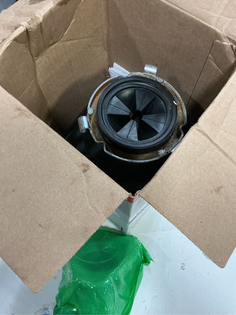 Condition photo showing As Is for insinkerator badger 5xl continuous feed 1/2-hp septic safe corded garbage disposal