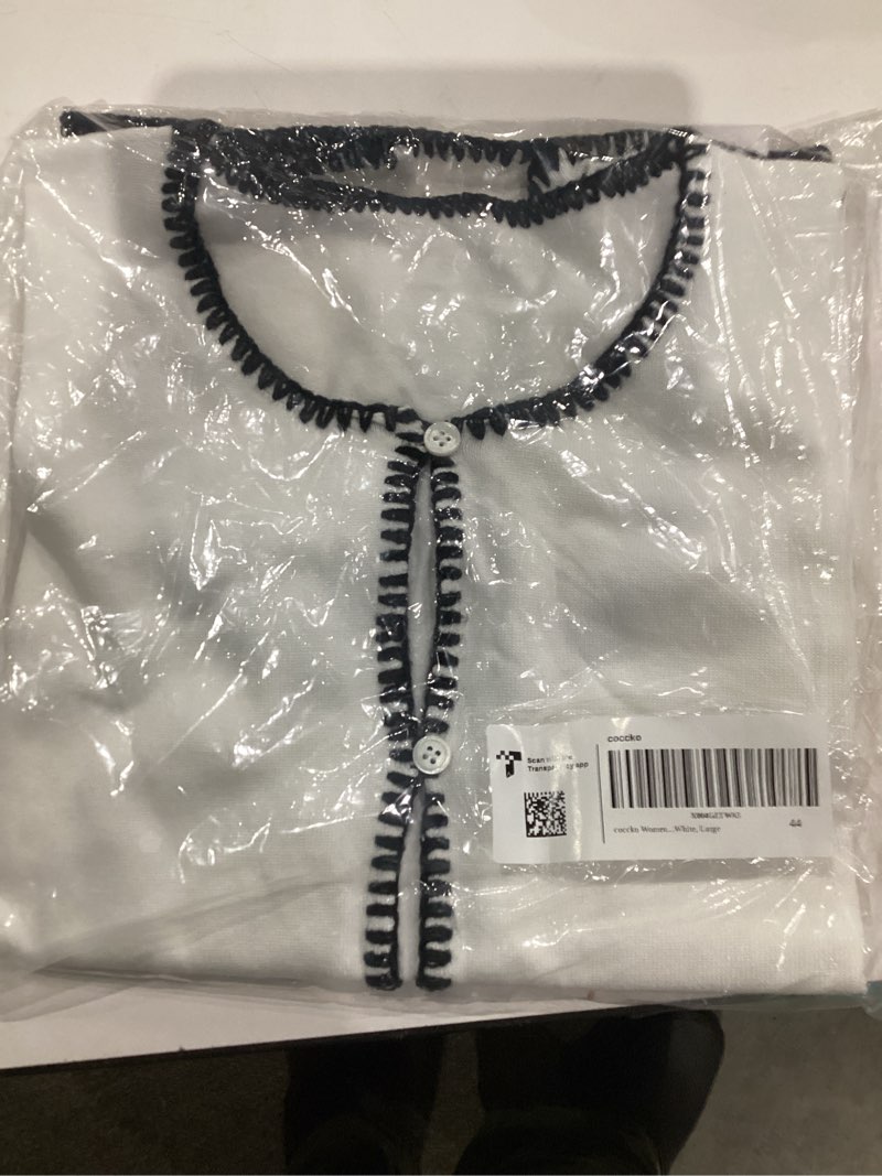 Condition photo showing New/Like New for Womens Sweater Vest Top Trendy Summer Outfits 2025 Sleeveless Button Down Crop Knit Tank Tops White Medium